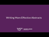 Thumbnail for Writing More Effective Abstracts