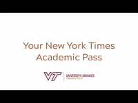 Thumbnail for Your New York Times Academic Pass