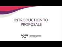 Thumbnail for Introduction to Proposals