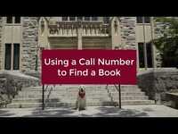 Thumbnail for Using a Call Number to Find a Book