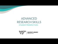 Thumbnail for Advanced Research Skills: Student Perspectives Spring 2019