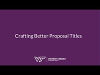 Thumbnail for Crafting Better Proposal Titles