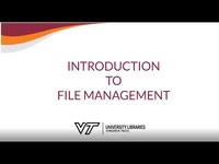 Thumbnail for Introduction to File Management